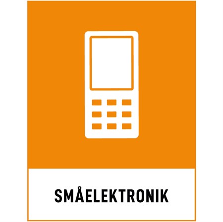 Återvinningsskylt för väggmontage, 148x210mm