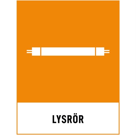 Återvinningsskylt för väggmontage, 148x210mm