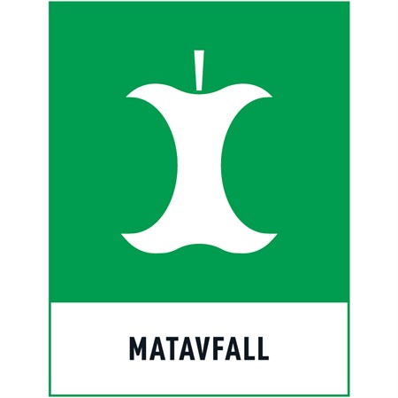 Återvinningsskylt för väggmontage, 148x210mm