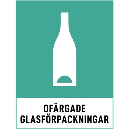 Återvinningsskylt för väggmontage, 148x210mm