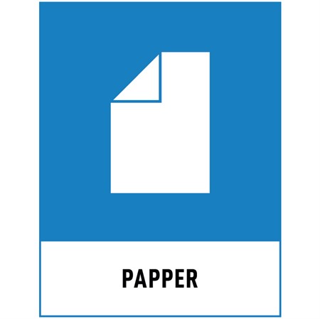 Återvinningsskylt för väggmontage, 148x210mm