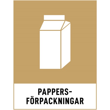 Återvinningsskylt för väggmontage, 148x210mm