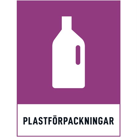 Återvinningsskylt för väggmontage, 148x210mm