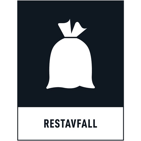 Återvinningsskylt för väggmontage, 148x210mm