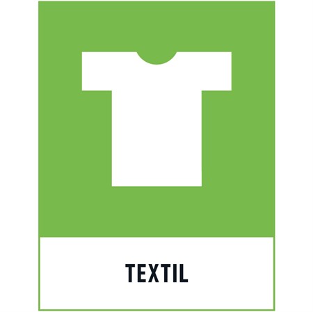 Återvinningsskylt för väggmontage, 148x210mm