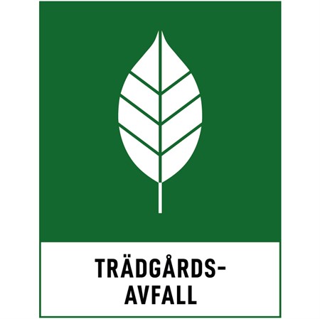 Återvinningsskylt för väggmontage, 148x210mm
