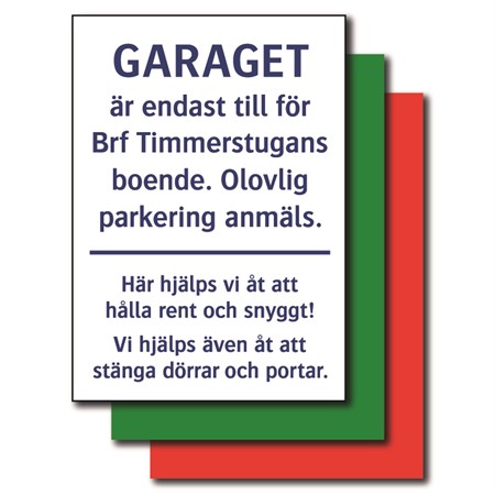 Din egen skylt för väggmontage, 210x297mm (eller upp till 0,07m2)