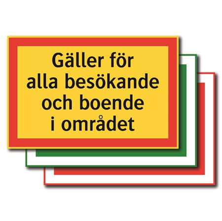 Din egen skylt för väggmontage, 225x150mm (eller upp till 0,04m2)