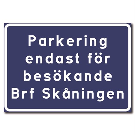 Din egen reflexskylt för stolpmontage, ca400x500mm