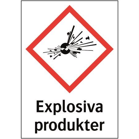 Kemisk varningsdekal (självhäftande) 74x105mm
