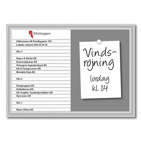 Fastighetsregister med textprofiler/anslag, 550x415mm