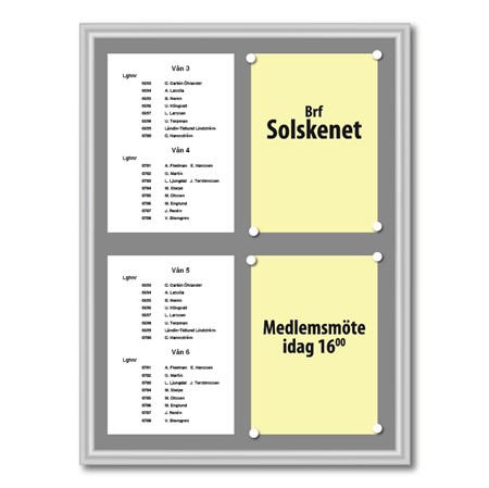 Fastighetsregister med A4-hållare/anslag 550x735mm