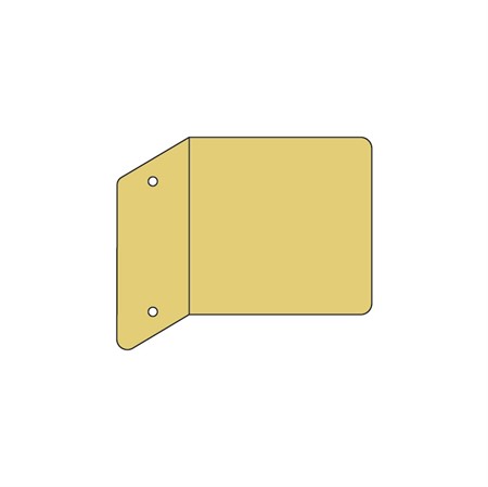 Guldanodiserad flaggskylthållare, 100x100mm