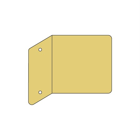 Guldanodiserad flaggskylthållare, 150x150mm