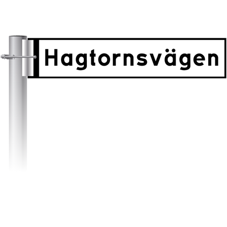 Standard gatunamnskylt  (dubbelsidig)