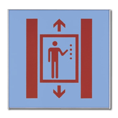 Hänvisningsskylt för väggmontage, 156x156mm