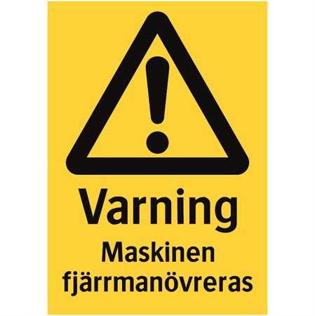 Varningsskylt för väggmontage, 210x297mm