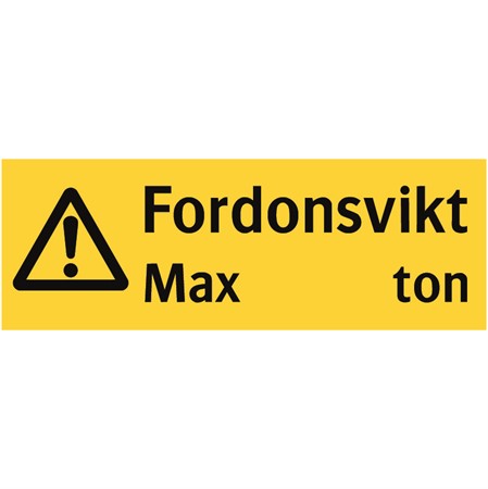 Fordonsskylt för väggmontage, 420x148mm