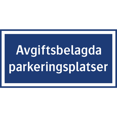 Parkeringsskylt för stolpmontage 500x250mm