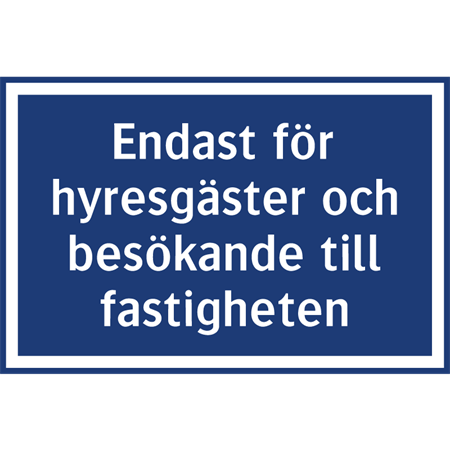 Parkeringsskylt för stolpmontage 500x330mm