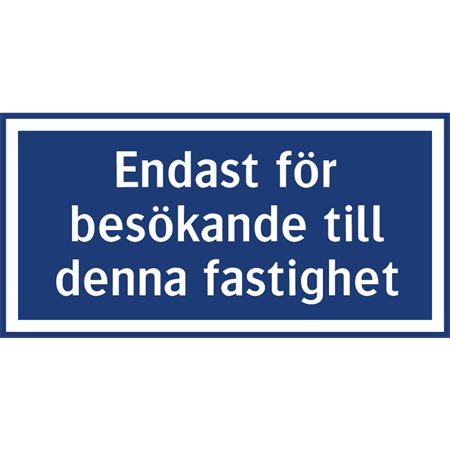 Parkeringsskylt för stolpmontage 500x250mm