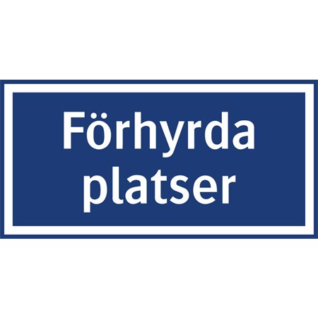 Parkeringsskylt för stolpmontage 500x250mm
