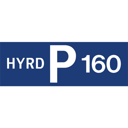 Platsskylt för väggmontage 290x100mm