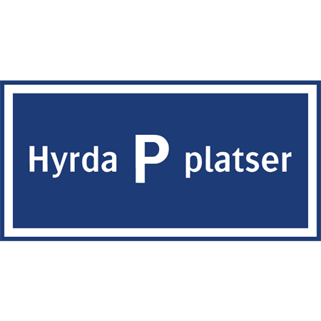 Parkeringsskylt för stolpmontage 500x250mm