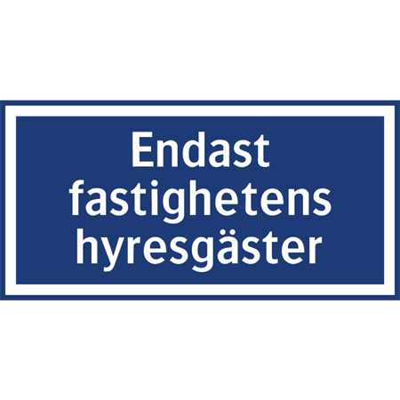 Parkeringsskylt för stolpmontage 500x250mm