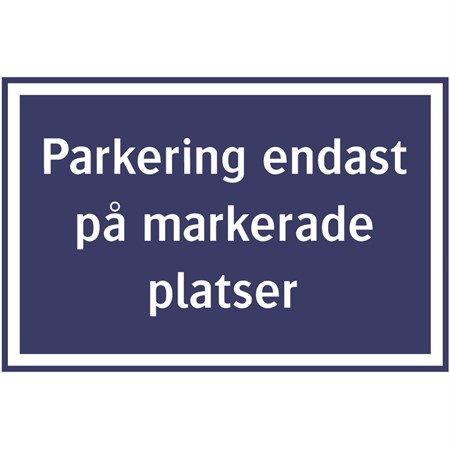 Parkeringsskylt för stolpmontage, 500x330mm