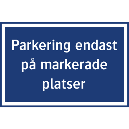Parkeringsskylt för stolpmontage 500x330mm