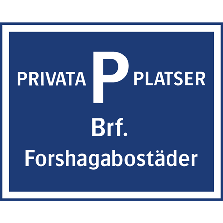 Parkeringsskylt för väggmontage 500x400mm