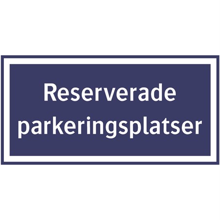 Parkeringsskylt för stolpmontage, 500x250mm