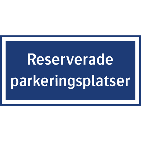 Parkeringsskylt för stolpmontage 500x250mm
