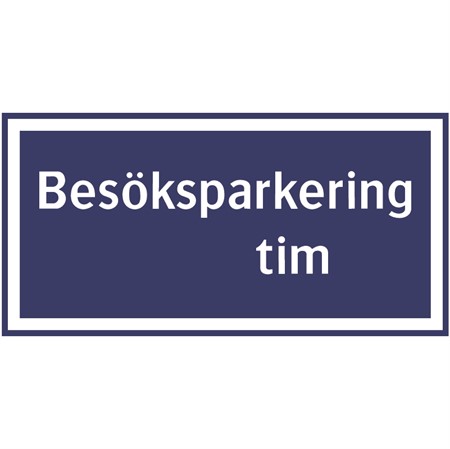 Parkeringsskylt för stolpmontage, 500x250mm