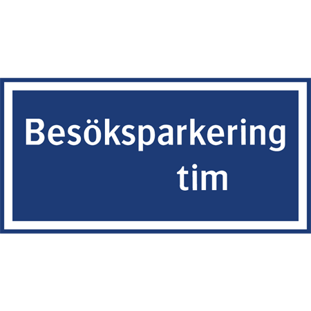 Parkeringsskylt för stolpmontage 500x250mm