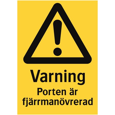 Varningsskylt för väggmontage, 210x297mm