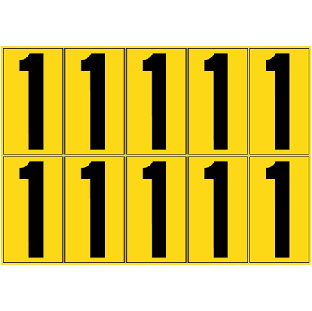 Självhäftande lagermärkningssiffra 28x50mm