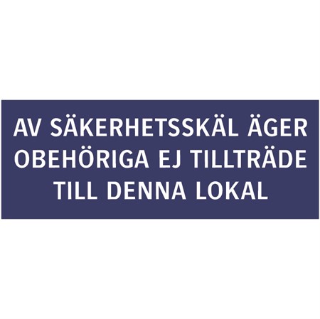Skylt för väggmontage, 600x225mm