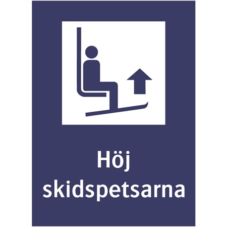 Skylt för stolpmontage, 435x600mm