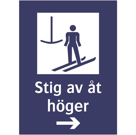 Skylt för stolpmontage, 435x600mm