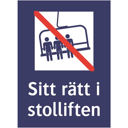 Skylt för stolpmontage, 435x600mm