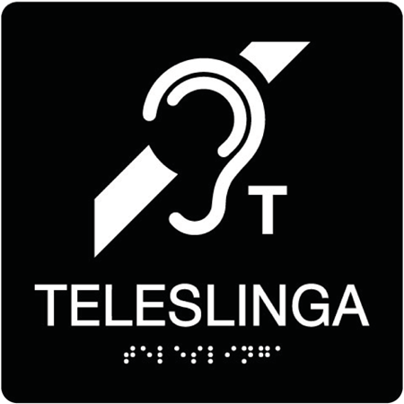 Taktil skylt för väggmontage 150x150mm