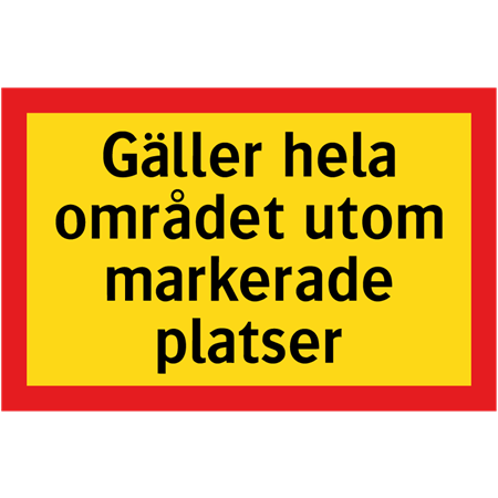 Tilläggstavla för stolpmontage 500x330mm