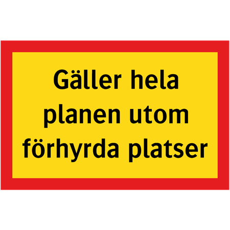 Tilläggstavla för stolpmontage 500x330mm