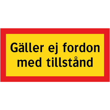 Tilläggstavla för stolpmontage 500x250mm