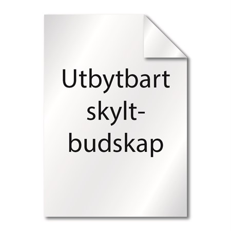 Skyltbudskap till artnr 7708, 297x105mm