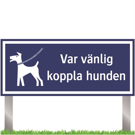 Informationsskylt för markmontage 330x140mm