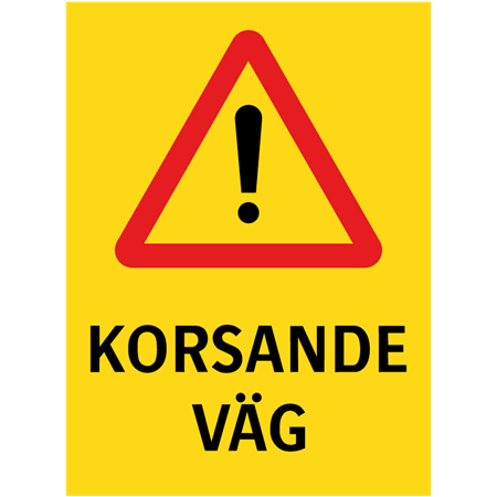 Varningsdekal (självhäftande) 297x400mm