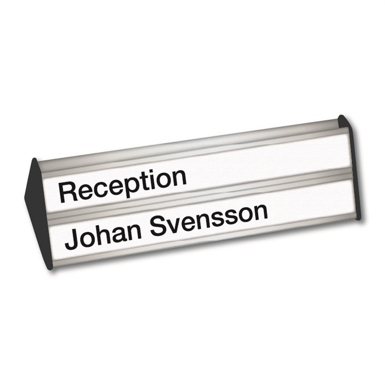 Bordsskylt för textremsor (enkelsidig)